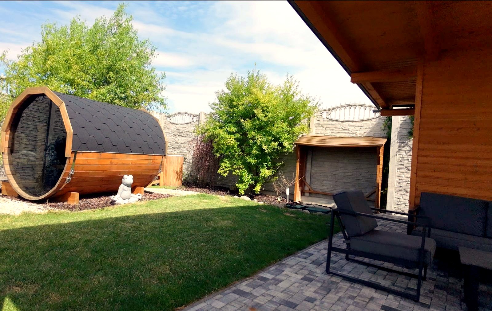 Sudová sauna na zahradě